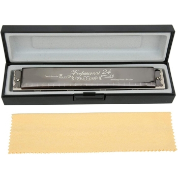 24-otworowa polifoniczna harmonijka ustna - Czarny, klucz G{22050000538]